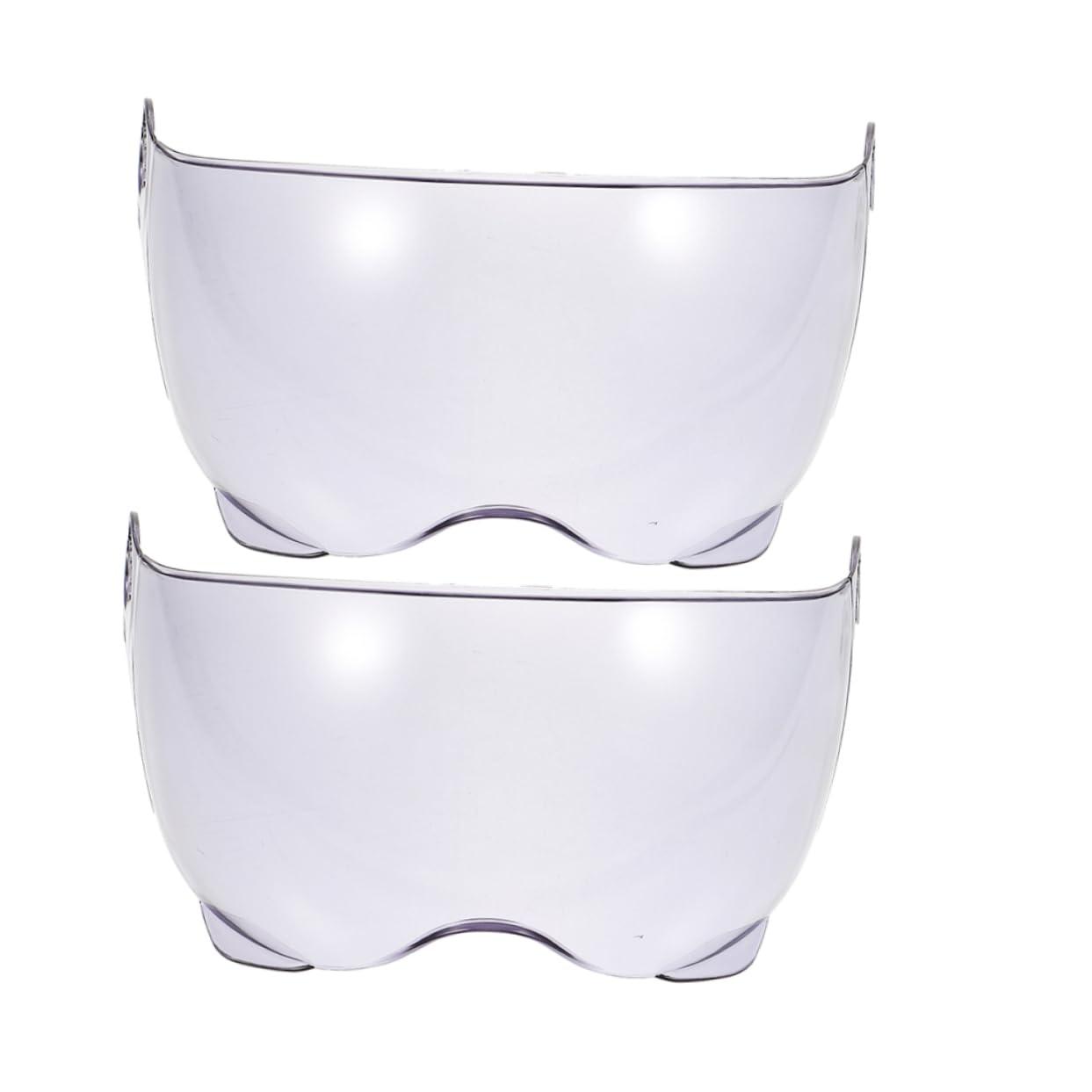 Mipcase 2pcs Universal Visor Replacement Clear Plastic Wind Shield UV Protection Half Face Lens for Helmets