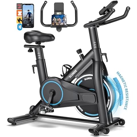 SLUNSE Indoor Cycling Exercise Bike with Apps Cover