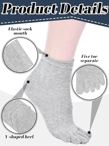 Image of Bencailor 4 /12Pairs Women Toe Sock Five Toe Sock