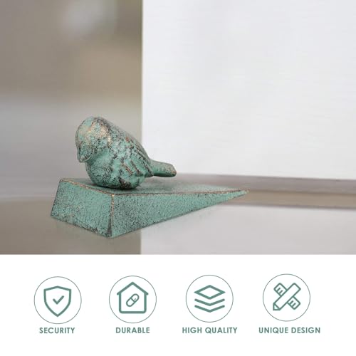 Cale de porte décoratif en fonte d'oiseau aux finitions d'antan