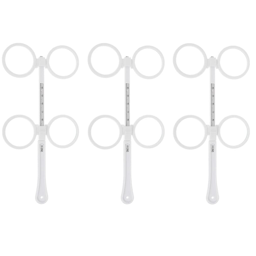 Mipcase Accessories Instruments Instruments 3pcs Glass ±25° ±0. 5° ±100° Optometry Flips Lens Flipper for Near Amblyopia Confirmation Test White Ophthalmic Test Tool Eyeglass Optical