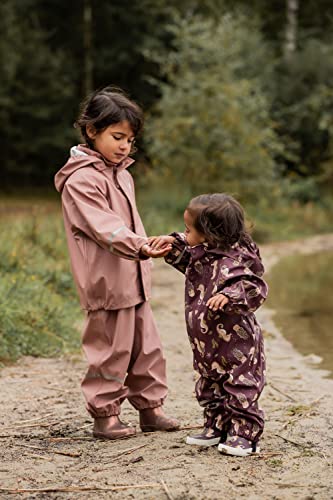 Image of CeLaVi European Kids Rain, Mud and Snow Suit for Boys Girls with Detachable Hood, Waterproof 2 Pcs Rain Set or Onepiece