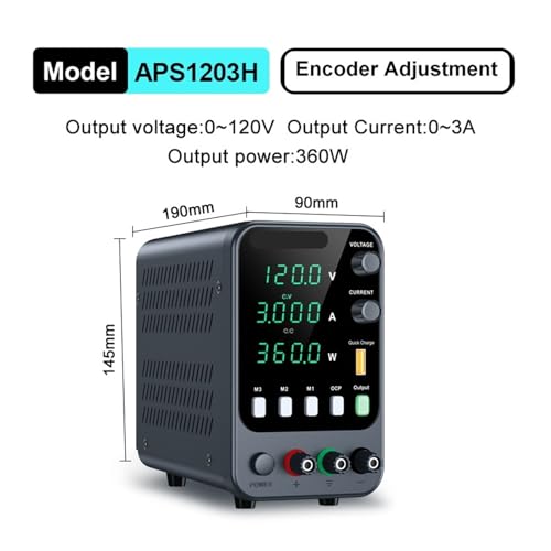 Alimentation à découpage stabilisée APS1203H 120V 3A avec mémoire