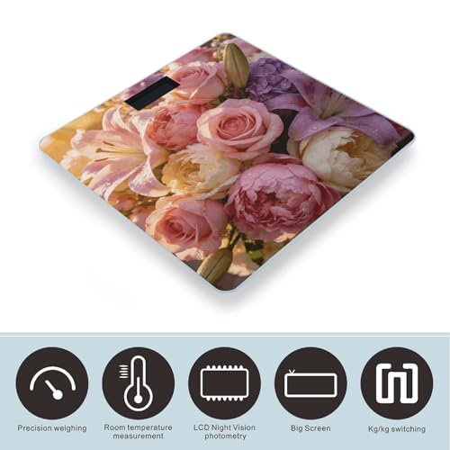 Báscula Digital de Baño con Pantalla LED y Vidrio Templado miniatura 3