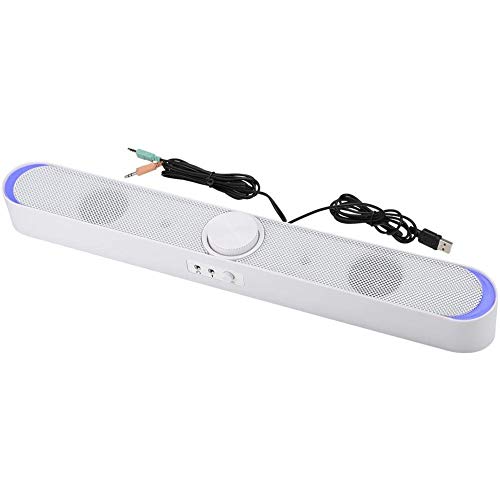 Soundbar mit Subwoofer mit DSP-Technologie Dual Bass Vent 3,5-mm-Universal-Audio-Buchse für PC Desktop Laptop Tablet Smartphone Schwarz