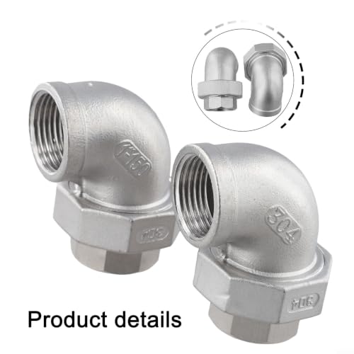 Codo de acero inoxidable 304 de 1 pulgada BSP con rosca hembra de 90 grados 5