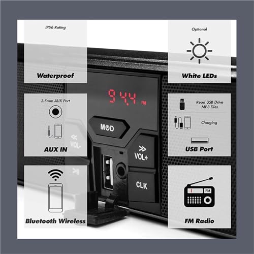Parlante manillar para moto 13-15 pulg negro miniatura 3