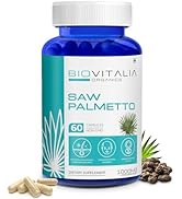 Biovitalia Organics Saw Palmetto Extract Capsules 1000mg Dietary Supplement for Hair Growth | Sup...