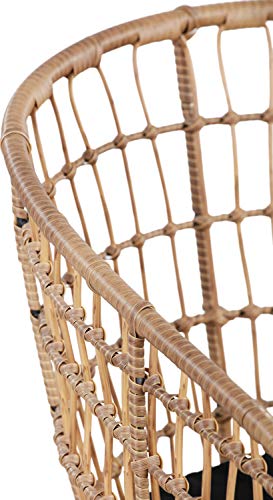 Tommy-Hilfiger-Graham-Rattan-Dining-Chair-Woven-Wicker-Armchair-with-Seat-Cushion-Black-Durable-Metal-Legs-Boho-Modern-Accent-Lounge-Furniture-Natural 41jsiztOXNL