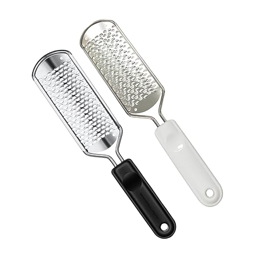 SAFIGLE 2Piezas Herramientas De Cuidado De Pies Limpiadores De Pies De Inoxidable Exfoliantes Para Muerta Húmedo Accesorios Multiusos Para Color
