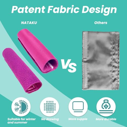 Image of NATAKU 8Pack Satin Strap Covers, Breathable Silk Strap Cushions for Mask Strap Headgear,Universal and Reusable Fleece Strap Comfort Pad, C Papa Accessories & Supplies for Reducing Red Mark(Rose +Pink)