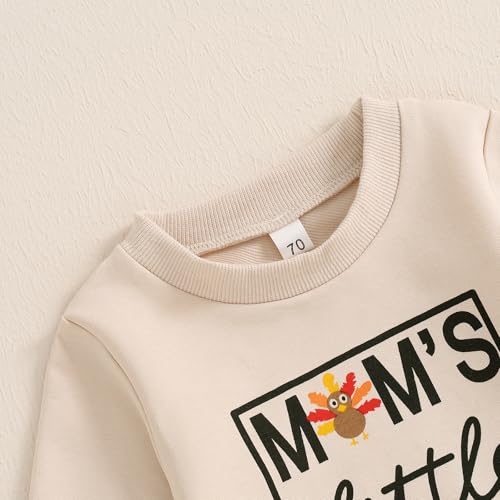 Thanksgiving Toddler Baby Boy Clothes Mam's Dad's Little Turkey Crewneck Sweatshirt Tops Sweatpants Set 2Pcs Outfit4