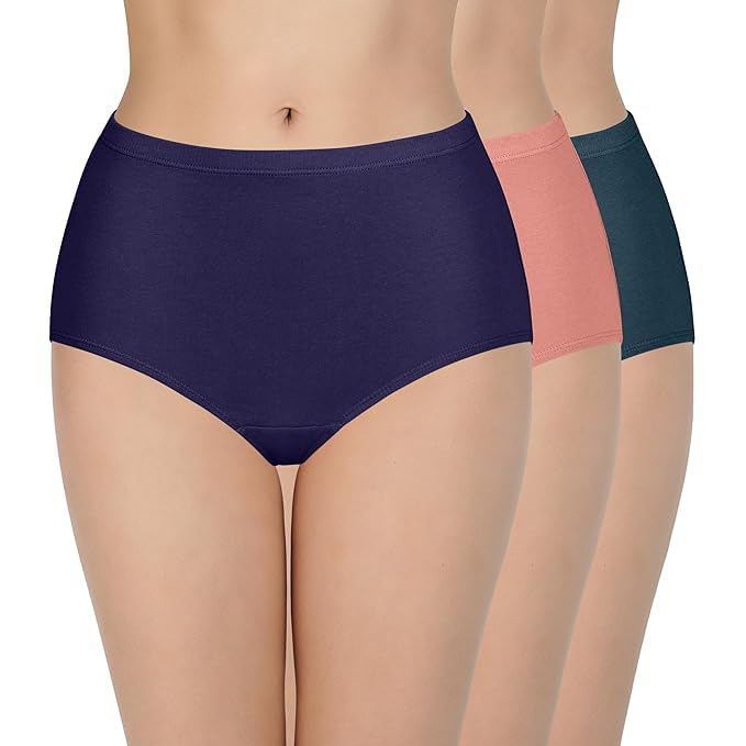Every de Solid High Rise Full Coverage Cotton Full Brief Panties (Pack of 3)-image-39