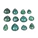 GEMHUB 140 Ct. Natural Green Emerald Gemstone, Pear Cut Green Emerald, Loose Green Emerald, Emerald Gemstone Lot for Jewelry 14 Pcs