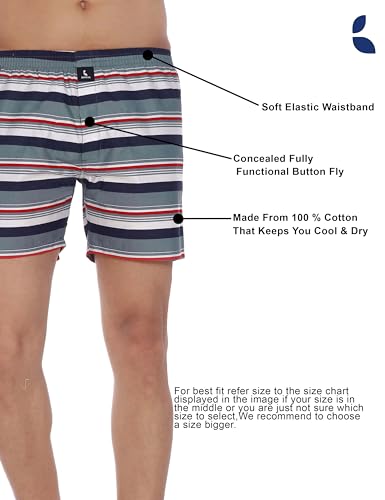 Image of Cotton Boxer Shorts for Men, Breathable, Comfortable & Lightweight (Pack of 2)