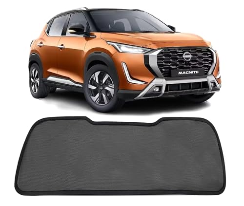 Image of Autofact Dicky Curtain for Nissan Magnite | Custom Fit Rear Windshield Sunshade | UV & Heat Protection | Foldable Mesh | Privacy & Cooling Car Accessory