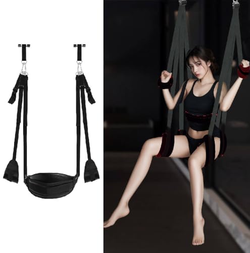 Sex Slingshot Swing for Adults, Sex Furniture Adult Swing for Bedroom Over The Door Sex 300lbs Heavy Duty Sexy Swing for Door Frame for Couples Pure Romance Frequent Flyer Door Swing Sweatshirt