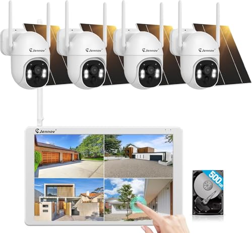Jennov Überwachungskamera Set mit 10" Monitor