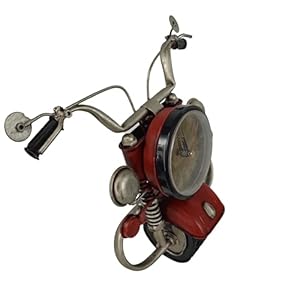 Berfutall-Metal Motorcycle Art Wall Decoration Desk Stand Clock, Battery Operated Creative Home Decoration Gift for Living Room Bedroom Office Berfutall Metal Motorcycle Art Wall Decoration Desk Stand Clock Battery Operated Creative Home Decoration Gift for Living Room Bedroom Office