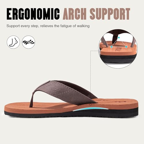 Image of FITORY Men's Flip-Flops, Thongs Sandals Comfort Slippers for Beach