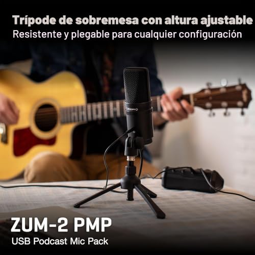 Podcast micrófono USB con cable trípode y auriculares para voz 5