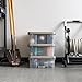 IRIS USA 27 Qt Storage Bins with Gasket Seal Lid, 3 Pack - BPA-Free, Heavy Duty Moving Containers Tight Latch, Weather Proof Tote, WEATHERPRO - Clear/Chrome