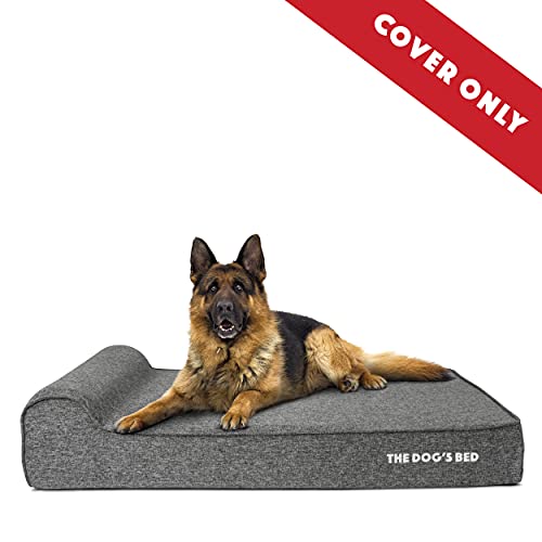 Replacement-Outer-Cover-Cover-ONLY-NO-Bed-for-The-Dogs-Bed-Orthopedic-Memory-Foam-Dog-Bed-Washable-Poly-Linen-Fabric-Extra-Large-46-x-28-x-6-Grey-Poly-Linen - Cucciolini Doodles Replacement-Outer-Cover-Cover-ONLY-NO-Bed-for-The-Dogs-Bed-Orthopedic-Memory-Foam-Dog-Bed-Washable-Poly-Linen-Fabric-Extra-Large-46-x-28-x-6-Grey-Poly-Linen