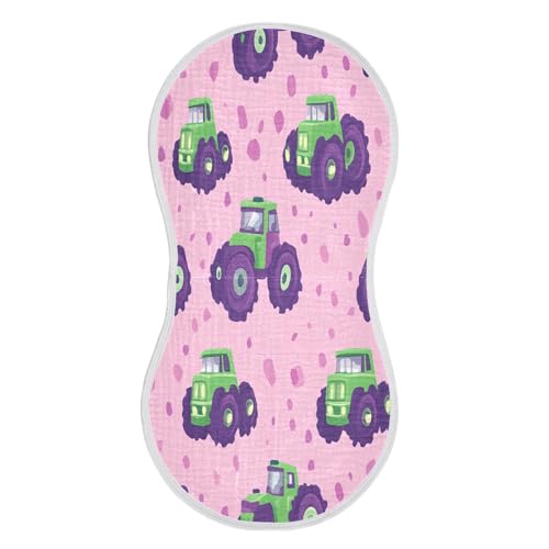 Cartoon Truck Burp Cloths Cotton Baby Washcloths,Large 22x11in Burping Cloth Absorbent and Soft for Newborn Baby Boys and Girls,2 Pack