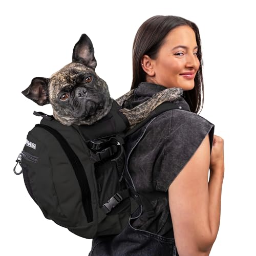 K9 Sport Sack Plus 2 - Medium, Jet Black - Ideal for Dogs 17-19” Long - Adjustable,...