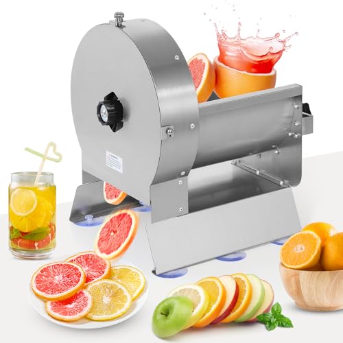 WICHEMI Electric Vegetable Slicer Commercial Fruit Slicer Cabbage Shredder Machine 2 IN 1 Manual Electric Vegetable Slicers Machine Stainless Steel Food Slicing Machines