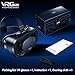 NEWSTYP 5~7inch VRG Pro 3D VR Glasses Virtual Reality Full Screen Visual Wide-Angle VR Glasses Box for 5 to 7 inch Smartphone Eyeglasses with Remote Control (Black Basic)