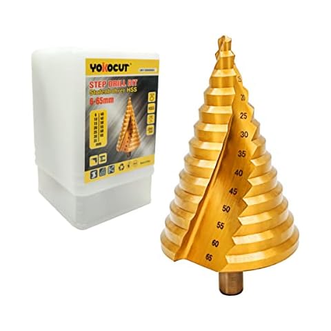 YOKOCUT 6-65 mm Step Drill Bit for Metal and Wood Cover