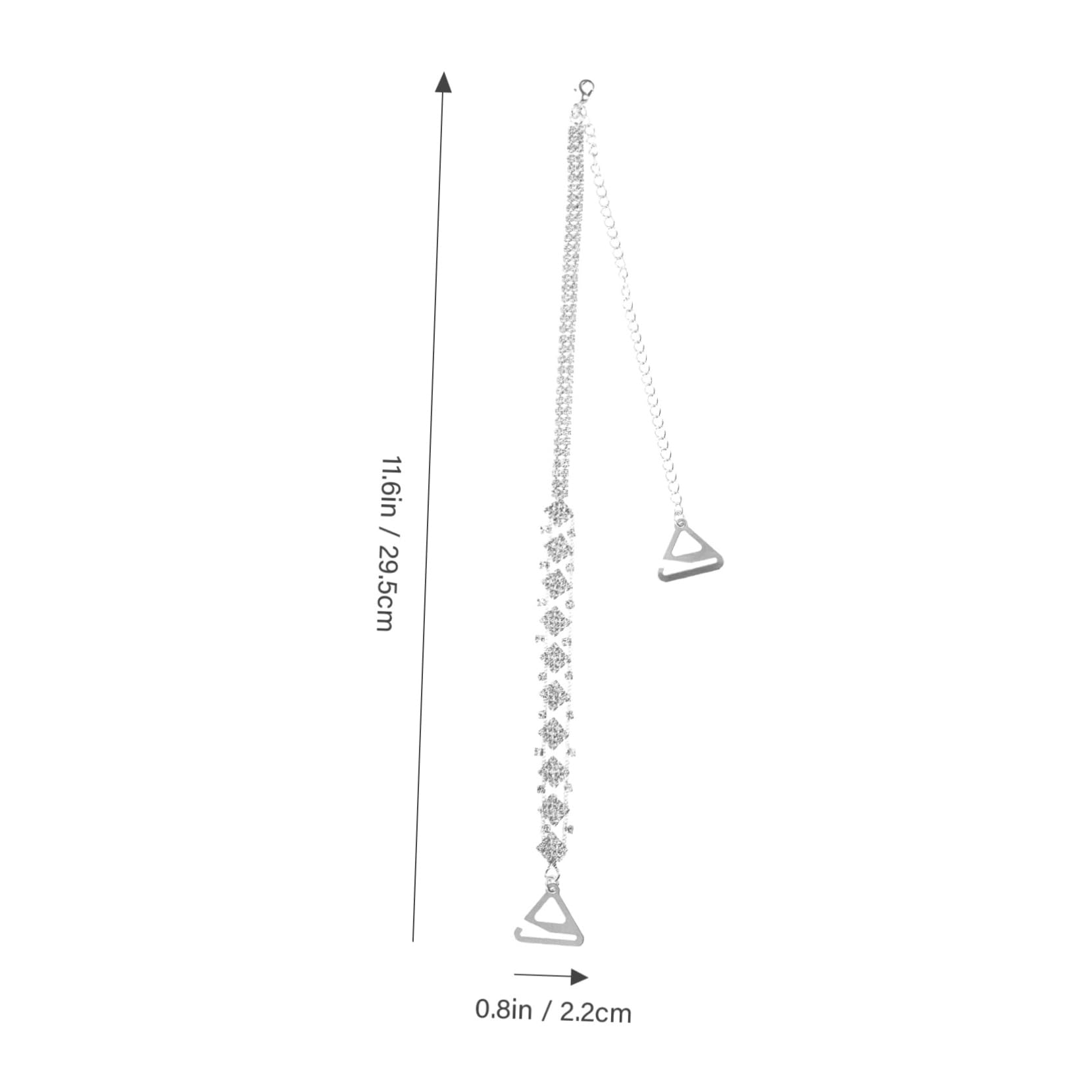 Healeved Correas Del Sujetador Invisible Para Boda Accesorio De Hombro Vestido De Tirantes Correa De Hombro Con Diamantes De Imitación Reemplazo De Correas Metal Plata