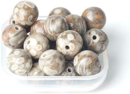 Miniatura 5 de 100 cuentas redondas sueltas de maifanita de piedra natural de 0.315 pulgadas (0.315 in), cuentas de curación energética, tamaño de agujero de 0.039