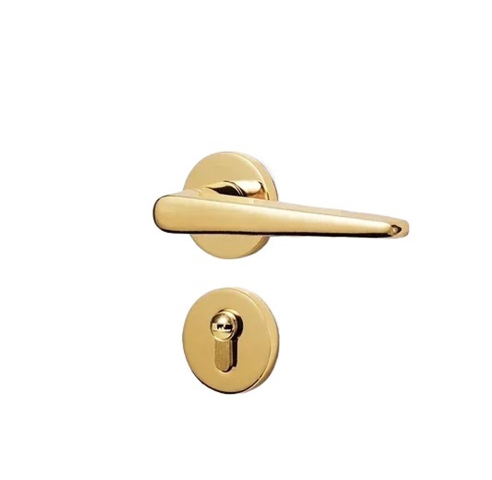 Indoor Door Lock, Aluminum Alloy Split Bedroom Door Handle Lock Set with Key - Durable & Secure Design(D-58mm)