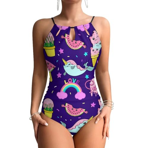 Maillot de bain contrôle ventre Baleine Licorne pour retrouver une totale confiance