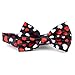 boxed-gifts Red and White Hearts Valentine’s Day Adjustable Bowtie For Men Made with Polyester.