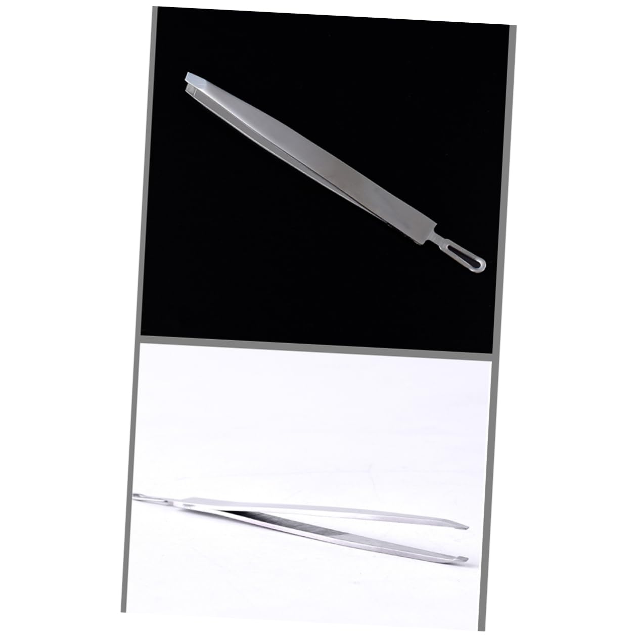 Vaguelly 1Pc Stainless Steel Eyebrow Tweezers Multi Functional Eyebrow Clip for Removal Lightweight and Durable Makeup Tool for Men and Women Silver