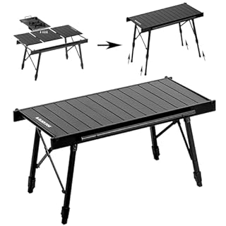 Naturehike Blackdog IGT Folding Camping Table with Adjustable Leg, Portable Camping Table IGT Unit Combination Table, Table with Carry Bag for Picnic,RV Trip, Backyard Party, RV Trip Patio BBQ