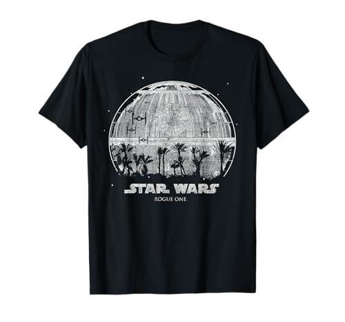  Star Wars Rogue One Palm Tree Death Star Graphic T-Shirt