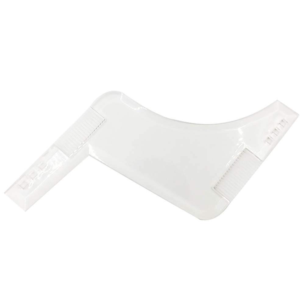 1PC Beard Shaping And Styling Template Comb Hair Lineup Tool Beard Stencil Guide For Perfect Line Up And Edging- Work With Any Beard Razor Electric Trimmers Or Clippers(Transparent)