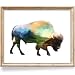 Double Exposure Bison Art Print - Unframed - 8x10 | Buffalo Wall Decor