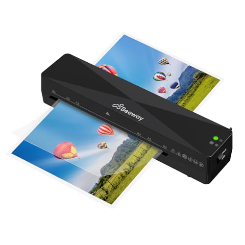 BEEWAY A4 Laminator, Hot and Cold Options, Includes 30 A6 Pouches