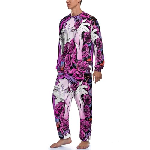 Pyjama homme fleurs ensemble fluide pour éviter la transpiration