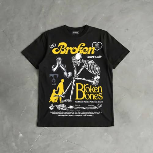 Image of DopeSkill Graphic Tee Streetwear Hip Hop Hypebeast Street Style Unisex T-Shirt Sneaker Colour Matching Shirts Horror Skeleton