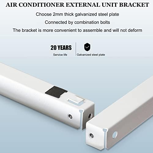 Heavy Duty Galvanized Steel Air Conditioner Support Bracket Double Level Floor Stand for Mini Split Units Durable Ground Mounting Solution