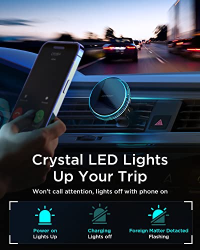 Design For Magsafe Car Mount Charger, [2-Layer Magnets Lock][For 99% Vent] Wireless Car Charger Magnetic, [5S Install] For Magsafe Car Charger, Magnet Car Fast Charger For Iphone 14/13/12 Series #TOP3