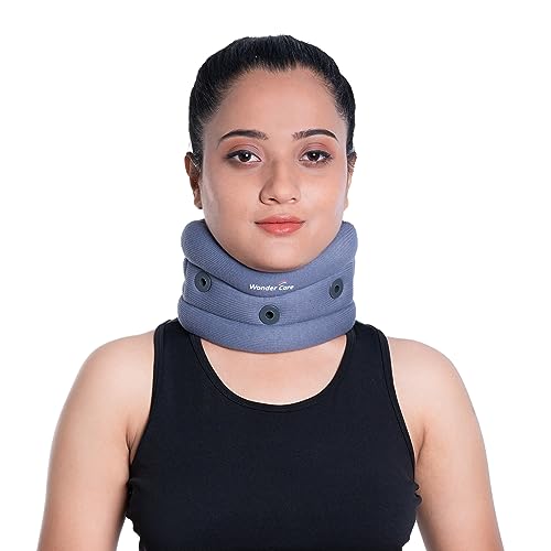 Wonder Care WC- Soft Cervical Collar Adjustable Collar Neck Support Brace, Neck Support Soft Neck Collar Neck Brace for Neck Pain and Support for Women & Men- Medium