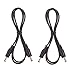 (2) Pack of 36" 22AWG DC Power Cables Male to Male 3' Foot 5.5mm X 2.1mm Barrel Plug