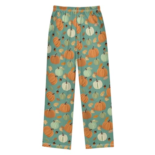 Pajama Pants Lounge Sleep PJ Bottoms Sleepwear Elastic Waist Drawstring S Pumpkin Pinecone2